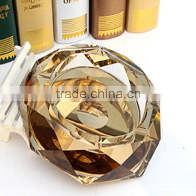 Modern Octagonal Blue antique rectangle Glass Ashtray For Home