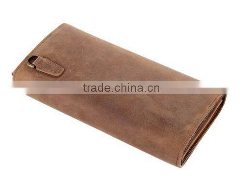 Hot sale fashion wallet vintage real leather wallet men's phone case wallet