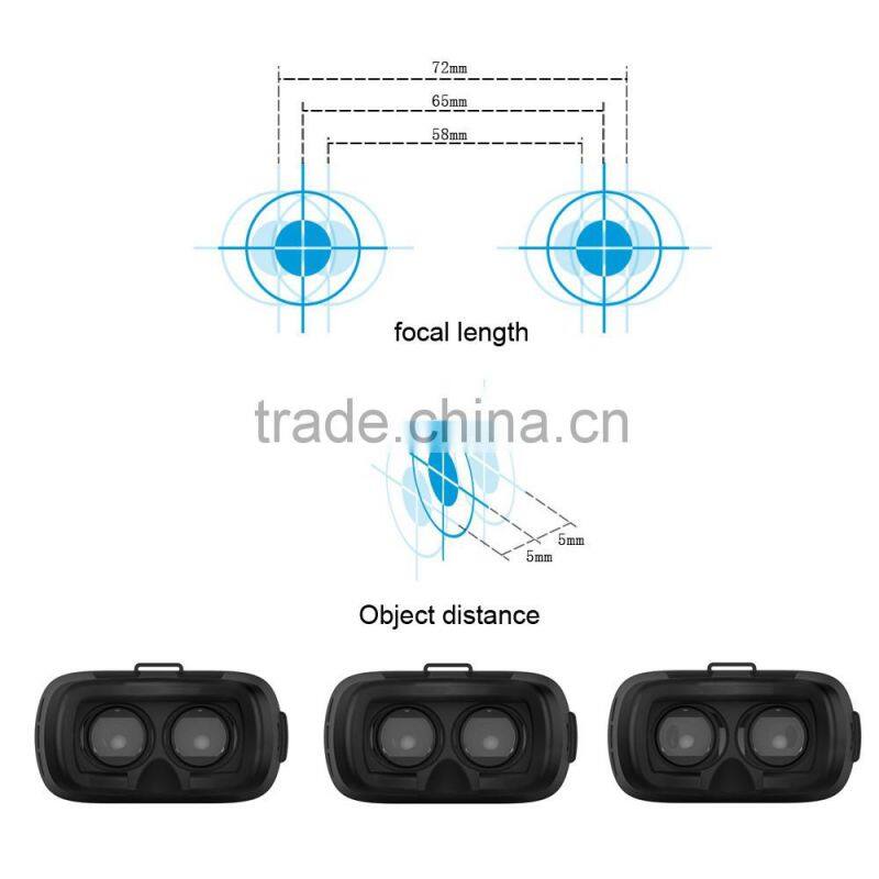 RSH Virtual Reality 3D VR Box Headset 700 degree myopia for Smart Phone 3D glasses VR game bluetooth rremote control / gamepad