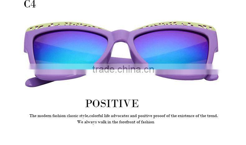 2016 the modern style colorful lens children kids sunglasses