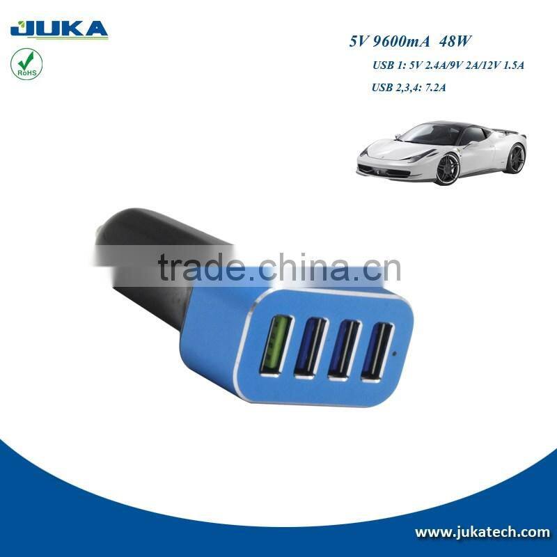 Mobile phone use Car Cigarette USB Powered Adapter (DC 5V 9.6A ) ce ul rohs