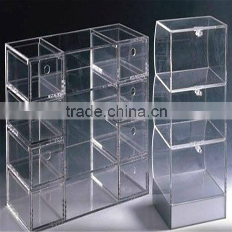 Unique design acrylic display case for big container