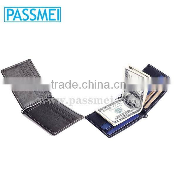 RFID Blocking Genuine Leather Money Clip