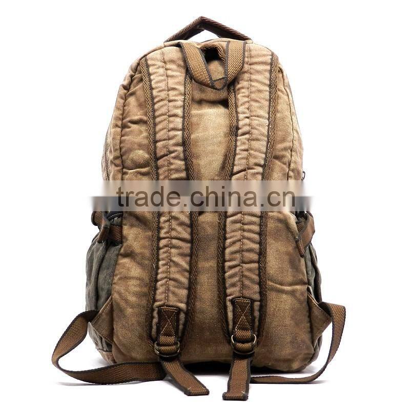 2016 designer arrival washed canvas backpack washed vintage canvas backpack