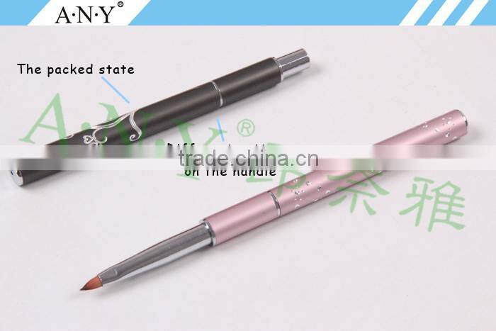 ANY Nail Art Clay Sculpture Metal Handle Triangle Nylon Hair Nail Att 3D Sculpture Brush Nail Design
