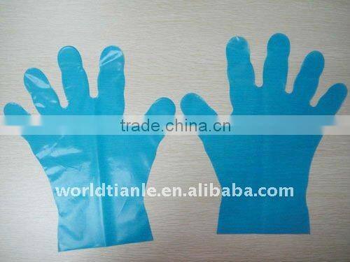 PE gloves packed one pair in one pouch