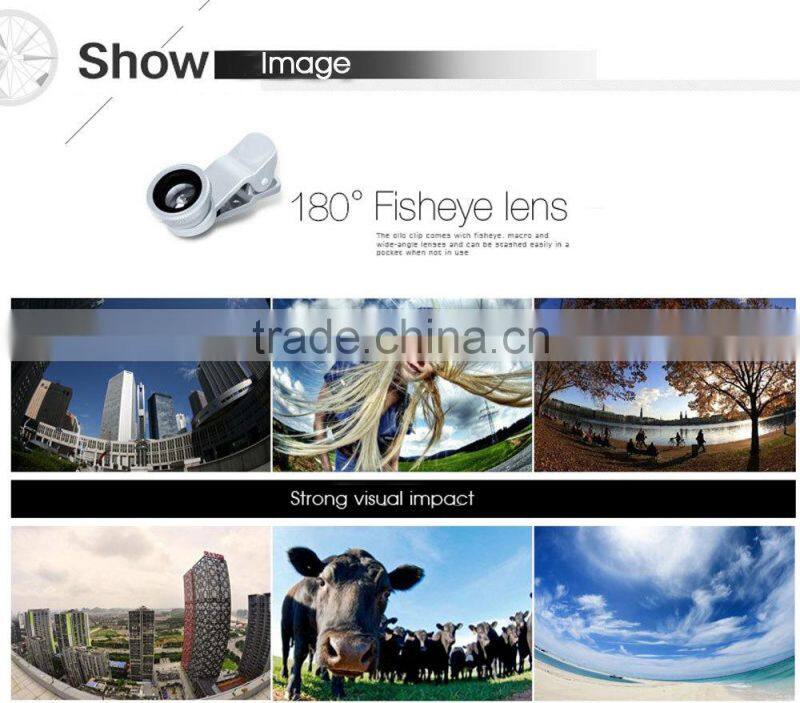3 in1 Smartphone Lens Kit Cellphone Lens Macro Wide Angel Fisheye Lens for samsung galaxy s6 iphone 6