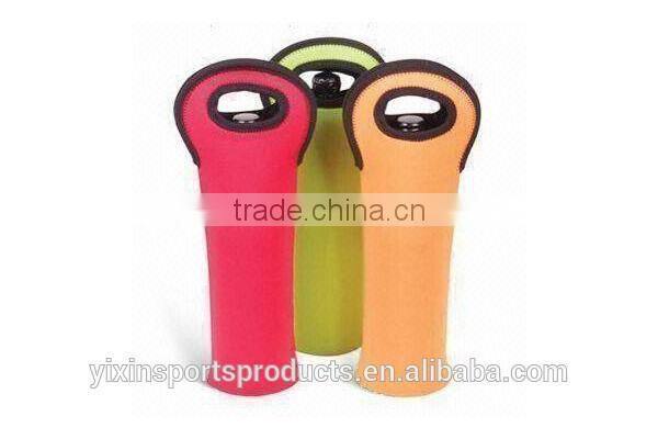 fashionable neoprene single bottle cooler tote bag
