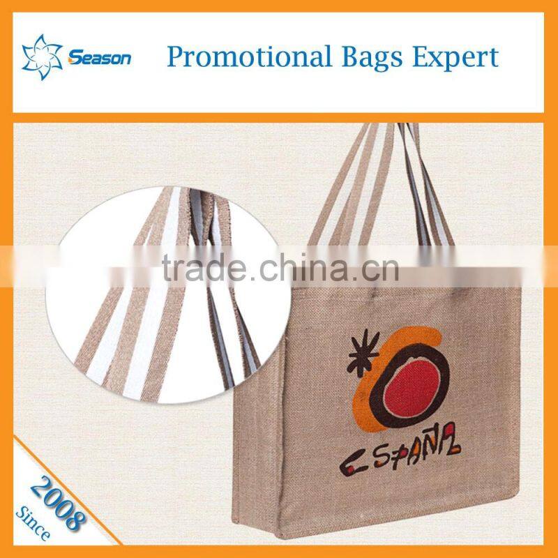 Wholesale shopping bag jute beach bag cheap jute bag