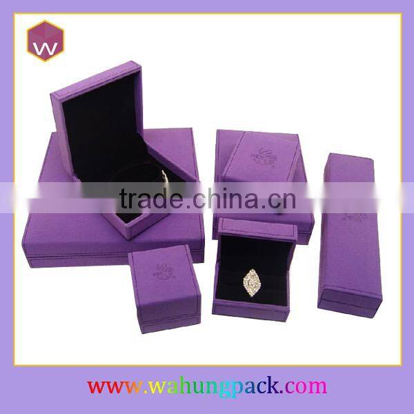 Customized Velvet Jewelry Boxes Set /Light Blue Color Packing Jewelry Necklace Boxes