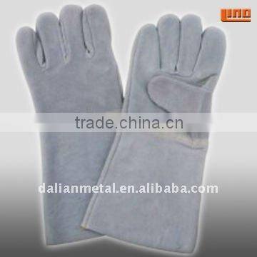 blue grain leather working gloves