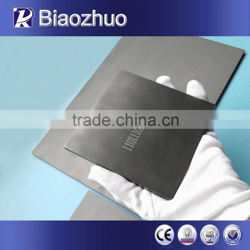 China solid tungsten carbide plate with high elastic modulus and compressive strength