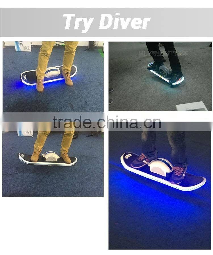 New Design Flash Led Light Electric Skateboard One Wheel Self Balancing Electric Unicycle Scooter