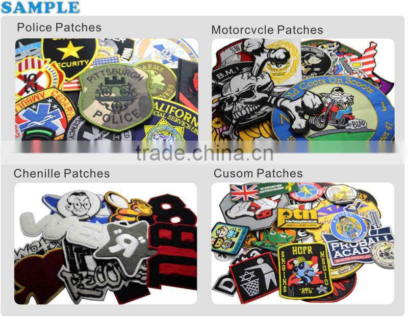 Machine made Vintage label Embroidery patch for jeans