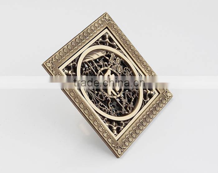 XINHANGMU antique floor drain brass anti-odor square 120*120mm