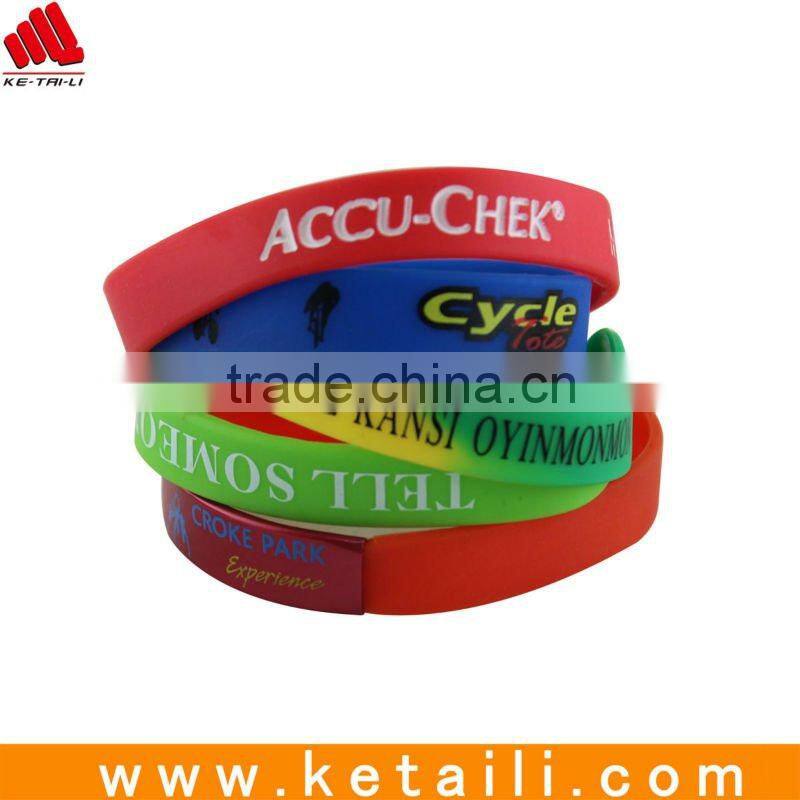personalized silicone bracelets band for athletes/sportsman hand chain strap