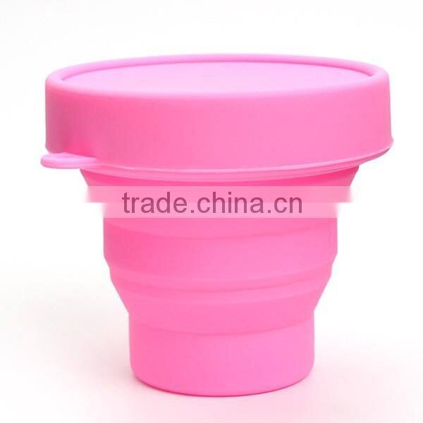 Popular Portable Colorful Silicone Folding Collapsible Cups & Retractable Cup