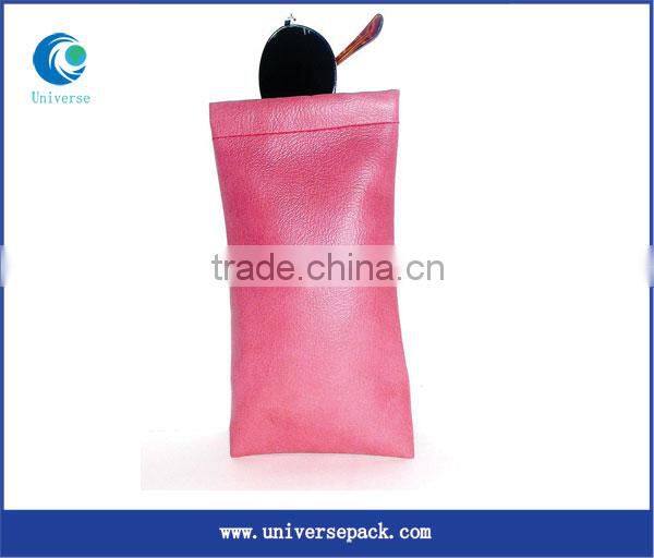 Hot selling white pu leather cosmetic bag