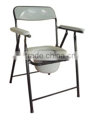 hospital powder coated steel commode toilet chair