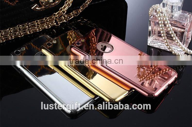 With Tempered Glass Screen Protective 360 Degree Hybrid Hard PC Cell Phone Case Luxury Glossy Case for iPhone