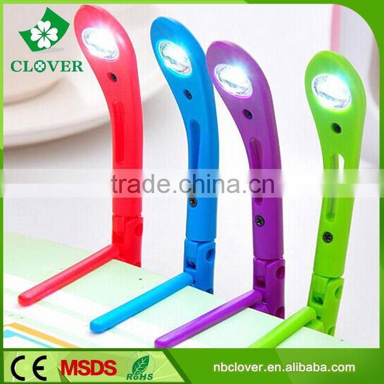 High quality 1 led plastic mini led reading book light with clip