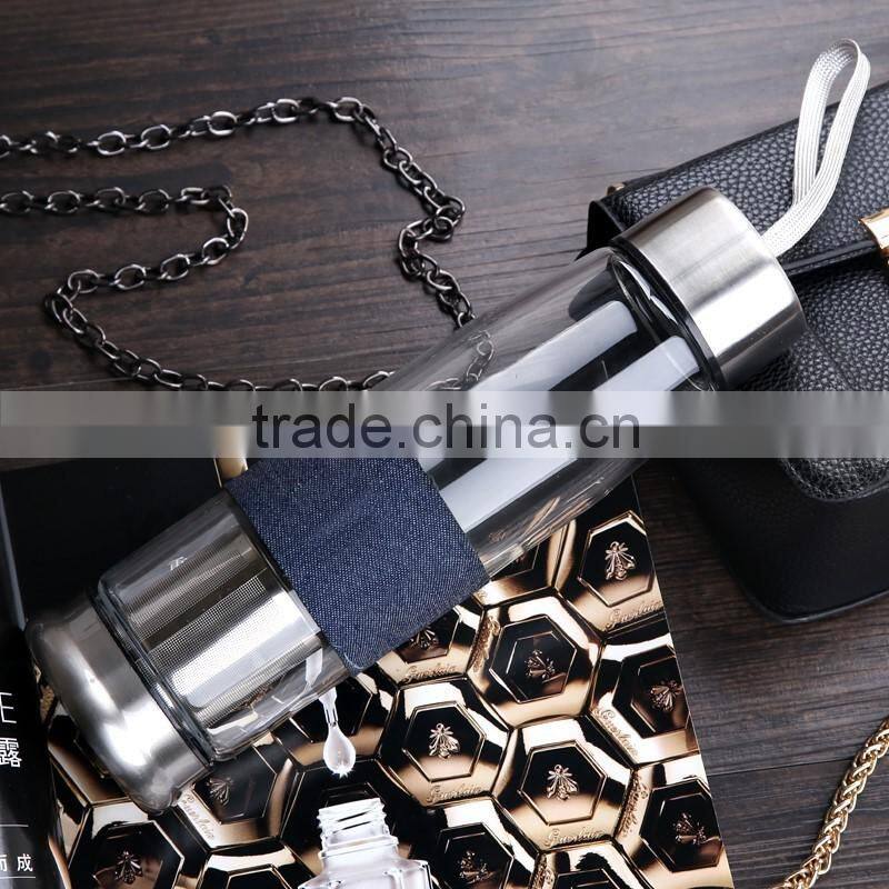 high quality water borosilicate glass bottle