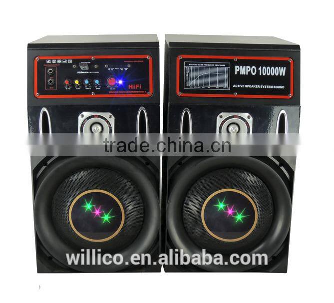 2.0 audio pro stage dj laser ligh professional speakers