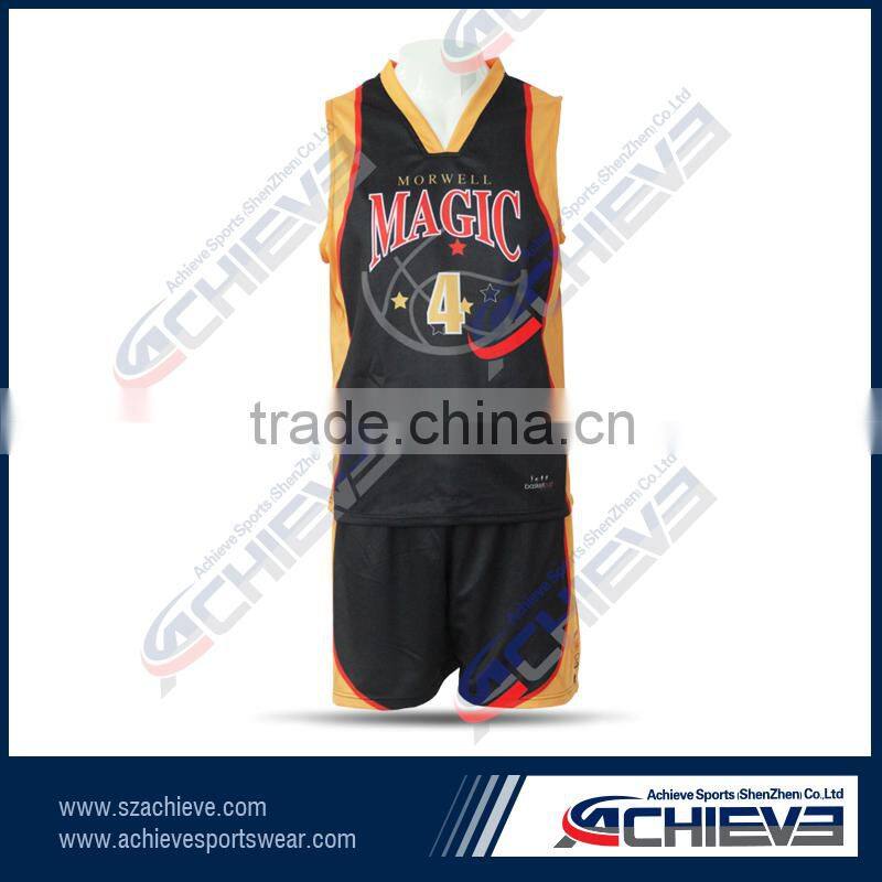 Latest cheap reversible basketball jersey unifrom design
