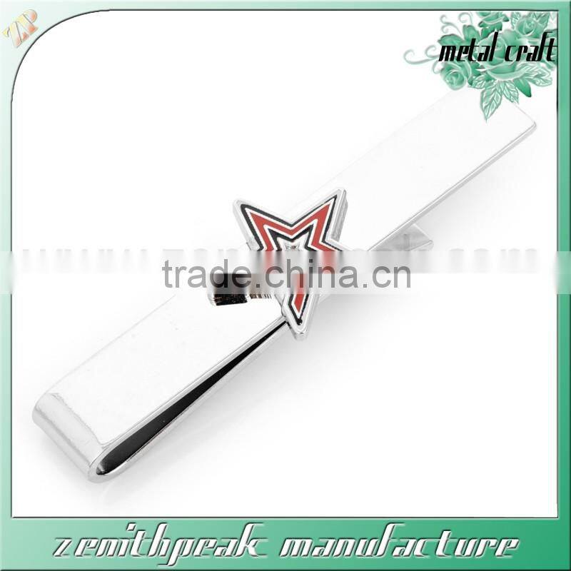 Enamel star metal tie clip