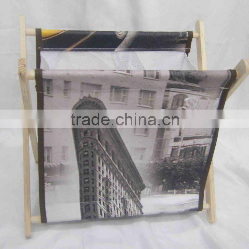 wooden magazine rack