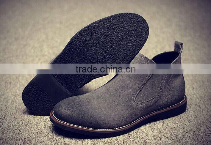 CXM257 Men cow suede ankle boot shoe