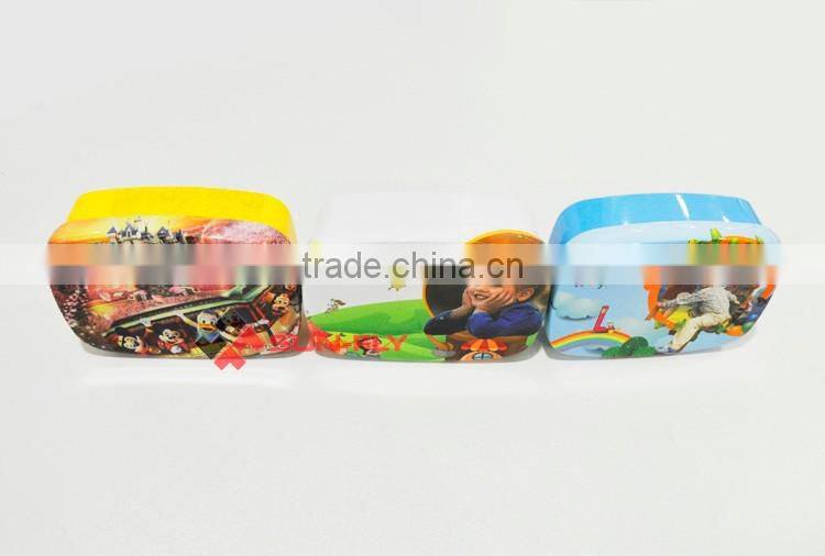 2015 NEW 3D sublimation film Plastic Bento Kids lunch box Sublimation Blank lunch box with lock