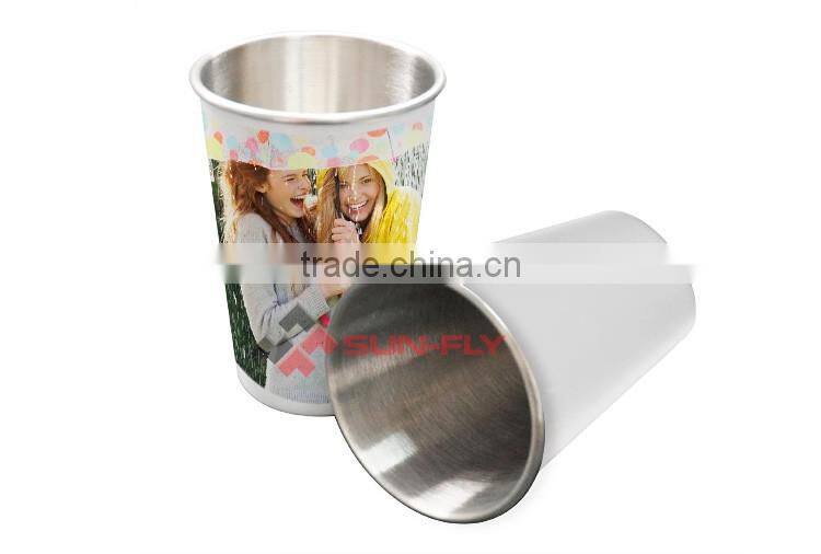 Factory wholesale New 18oz. Stainless Steel White Cone Mug