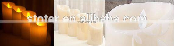 Paraffin Wax Material and moving wick LED candle with timer