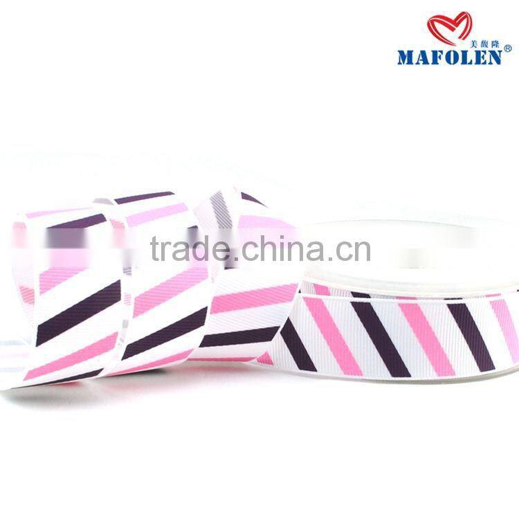 wholesale beautiful stripe printed grosgrain ribbon