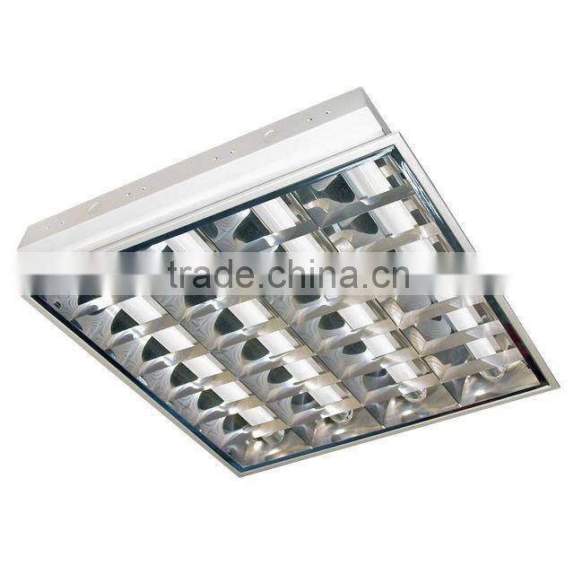 T8 recessed 60*60 aluminum louver light fitting