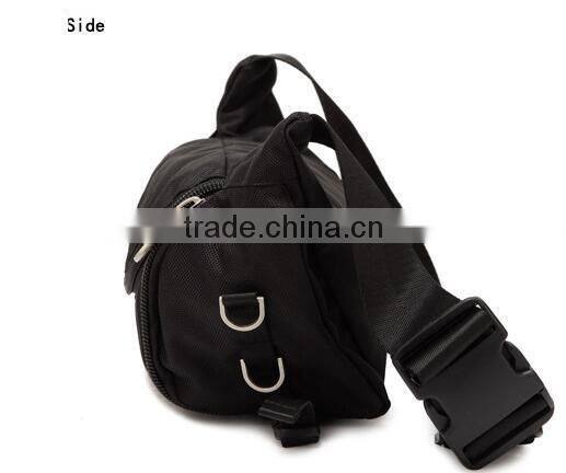 Single shoulder strap bag men big black bag fit belt single shoulder strap bag men