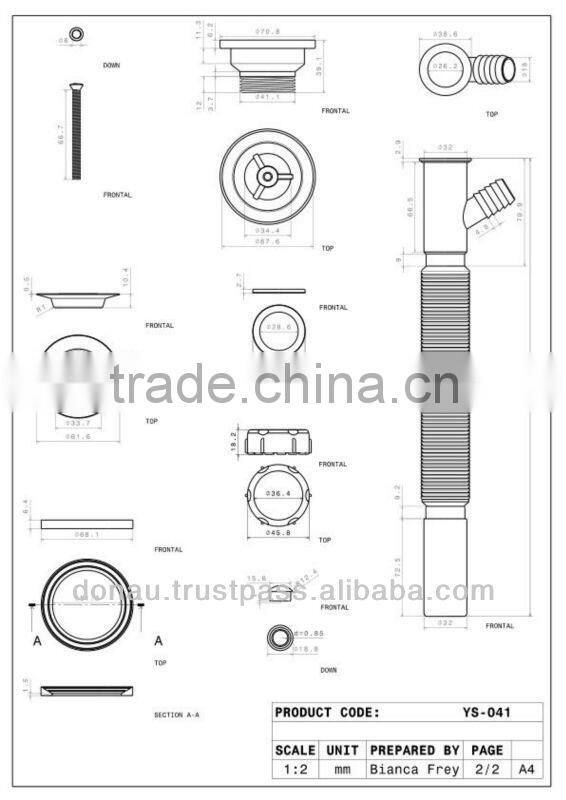 Standart Flexible Siphon with Washer Hose 32mm (YP041)