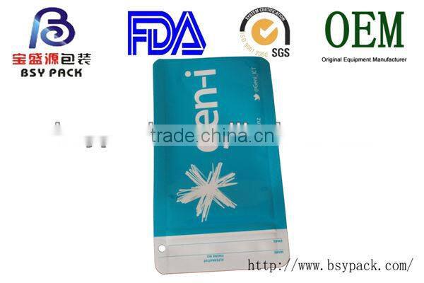 selling well all over the world laser easy tear 3 side seal zipper cooked meat pack bag export with congelado 20C