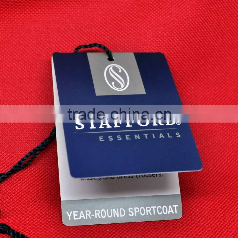 personalized factory produced garment paper tags