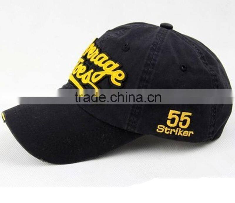 Newly fashion cotton embroidery hip hop washed golf caps
