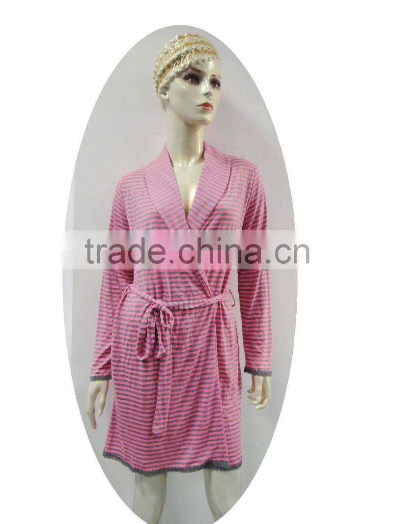 color stripe eyelet lace trim shortie