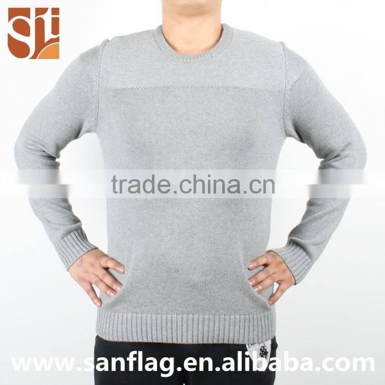 High quality newest men round neck long sleeve jumper winter computer knit sweater import direct from china