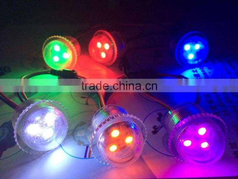 DC12V 26mm Led pixel light with 3 leds RGB ucs1903 pixel light