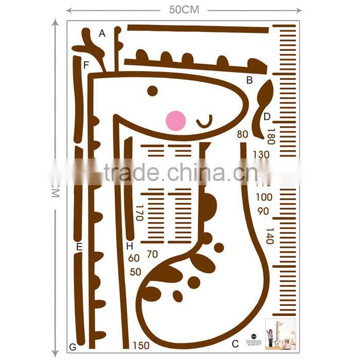 Giraffe Kids Growth Wall Decoration Children Height Meter Sticker