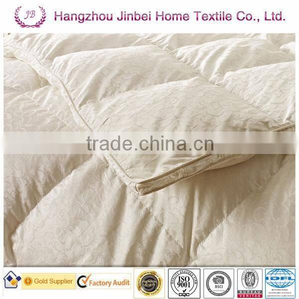 luxury hot sale jacquard fabric 90% white duck down duvet