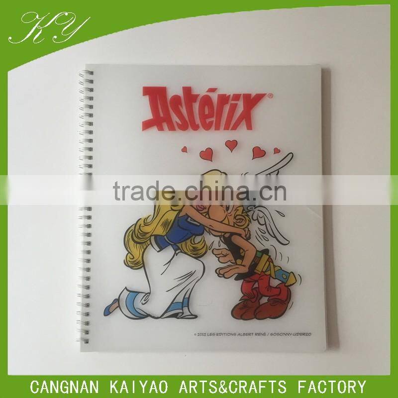 Custom pp cover bluk spiral notebook for promotion