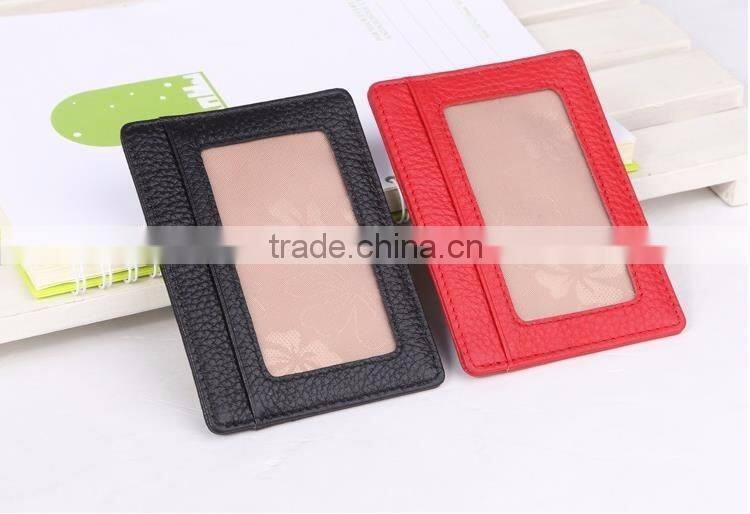 leather id card holder with custom box
