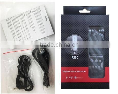 2016 New arrive Rechargeable Polymer Lithium battery Digital voice recorder with MP3 player, 1.8 TF color screen