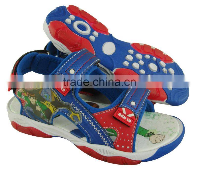 2015 sports kids Hollow out sandals with ben 10 cartoon